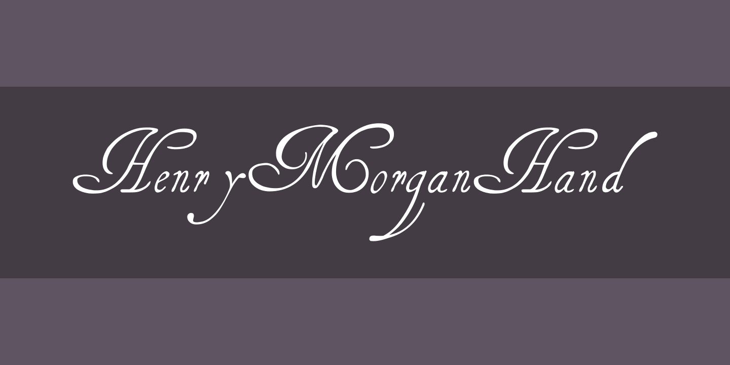 Font HenryMorganHand